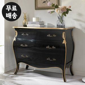비에 원목 엔틱 콘솔형 3단 서랍장 골드 명품 고급