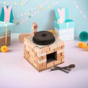 영공방 미니 벽돌 가마솥 아궁이 목재모형 만들기 나무 미니어처 DIY 조립키트 CM947