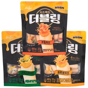 천하장사 더블링 400g 택1 뿌링/콘스윗/콰트로 치즈 (25g 16개입) 소시지