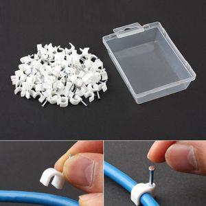 케이블클립 100pcs 고정 못형 8mm 홀더 선정리