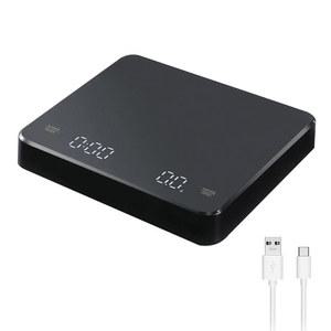 전자저울 타이머가 있는 커피 전자 저울 LED 자동 타이머 스마트 주방 체중계 USB 3kg 1g oz ml 고정밀 측정