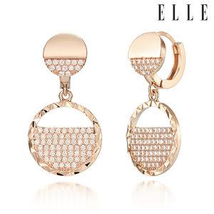 [엘르주얼리] 14K 큐빅 드롭 귀걸이 (gold pin) ELGPEE273
