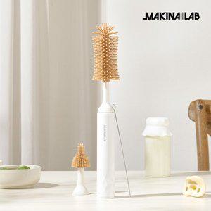 [마키나랩]스마트 전동 젖병세척솔+젖병꼭지세척솔+스트로우세척브러쉬 3종세트