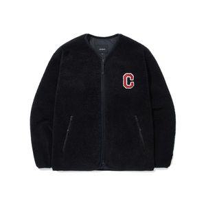 커버낫 COVERNAT C 로고 카라리스 쉐르파 자켓 블랙 CO2403J케이투 K21BK 298814