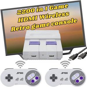 제네릭 슈퍼 레트로 게임 4K 카드 앤 그레이 플러그 올드 TF 클래식 스쿨 5000개의 비디오 HDMI 내장된 지원 및 컨트롤러가 플레이 시스템 콘솔 듀얼 무선