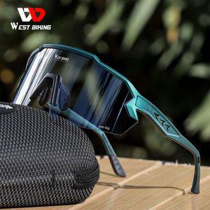 자전거 선글라스 고글 스포츠 WEST BIKING 광변색 사이클링 김서림 방지 무테 방풍 UV400 안경 TR90 안경테