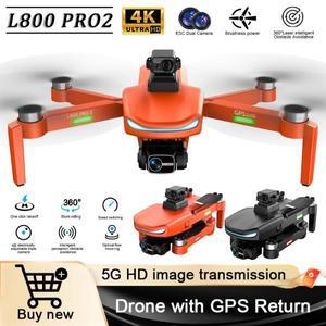 드론 용품 L800 PRO 드론 FPV 4K HD ESC  카메라 GPS   5G WiFi 3 축 손떨림 방지 브러시리스 전력 장애워
