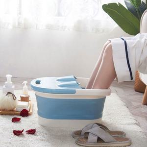 (블루) 가정용 접이식 발족욕기 발욕조 족욕 바스켓 족욕기/발바닥/지압기/족/욕기/습식/발/마사지/휴대용/