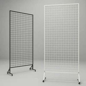 철망파티션 이동식 작품전시 타공판 전시대 80x180cm 4칸 갤러리 메쉬 작품 네트망