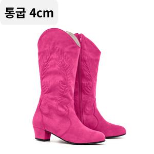 케이탑 D2053 스티치 핑크세무 부츠