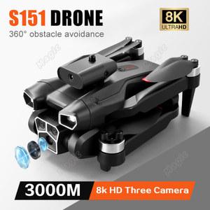 S151 드론 8k Quadcopter 헬리콥터 광학 RC 회피 카메라 포지셔닝 호버 장애물