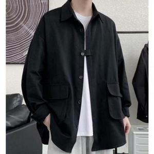 [라일리] Rly 오버핏 베이직 남성 셔츠 자켓 올데이 4컬러 1P 포켓