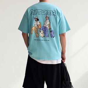 [1+1] 아웃도어 냉감 아이스 쿨링 프린팅 반팔티 3컬러 데일리룩 커플 휴양지 바캉스