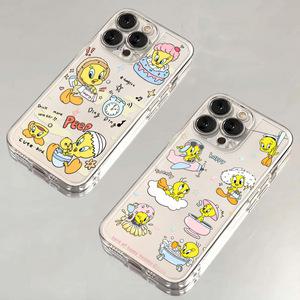 펀 트위티 버드 케이스 IPhone 16 15 14 13 12 11 Mini Pro Max X XR XSMax 7 8 Plus SE20 투명 커버