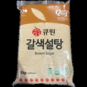 큐원 갈색설탕 3kg [8개]