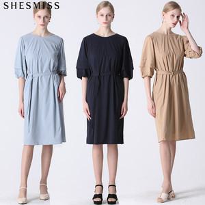 [쉬즈미스(SHESMISS)] 줄리아 벨티드 레이어 퍼프 원피스 (택가격: 328000원)