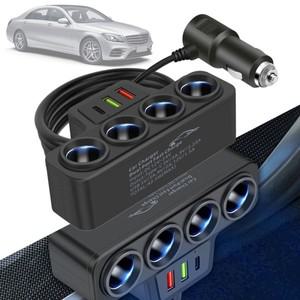 12V/24V 자동차 시가 라이터 어댑터 새로운 4 소켓 120W 웨이 포트 USB 분할