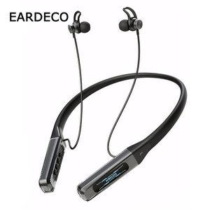 EARDECO 스포츠 블루투스 헤드폰 넥밴드 이어폰 무선 헤드폰 마이크 포함 러닝 헤드셋 아이폰 안드로이드용