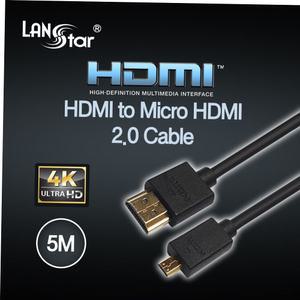 HDMI 입력 to Micro HDMI 2.0 출력 케이블 5m