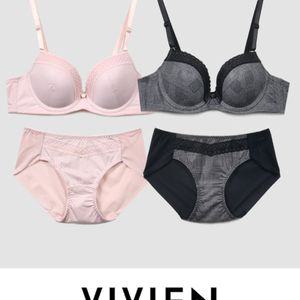 비비안 체크 레이스 와이어 몰드 A컵 브라 팬티 세트 여자속옷 20대 여름브래지어 예쁜 추천 이쁜 여성 30