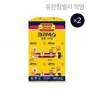 크리넥스 뽑아쓰는 카카오 홈냅킨 130매 x 6개입X 2EA