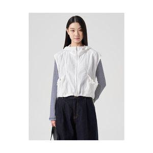(매장정품) 에잇세컨즈 8SECONDS 나일론 후드 베스트 화이트 (324439EY21) 324439EY21 124159