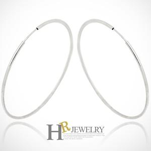 [호림쥬얼리]실버92.5Silver은귀걸이세련(HR)실버 링 파이프 귀걸이(5.5cm)