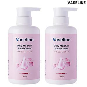 바세린 데일리 모이스처 핸드크림 500ml 1+1 / 베이비파우더향 / 고보습 / 대용량