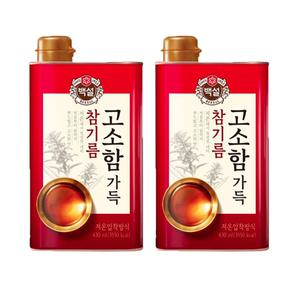 백설 고소함가득 참기름 430ml x 2개