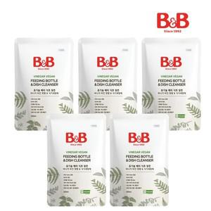 비앤비 순한 비건 젖병/식기세정제 (주방세제/아기/유아) 500ml 5입_K164