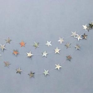 [하프클럽/알티피아]파티장식 별 가랜드(10cm) 실버 총길이 약4M 방꾸미기