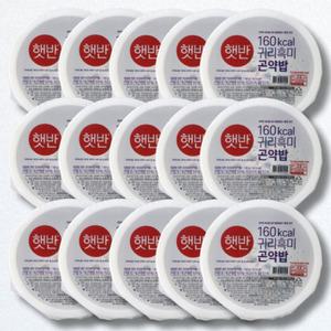 햇반 귀리흑미곤약밥 150g 15개