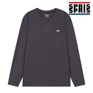 [스프리스] 와펜 라운드 티셔츠_차콜_01