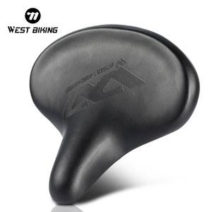 뒷자리 WEST BIKING 부드러운 자전거 새들 이중 충격 흡수 편안한 쿠션 특대 방수 사이클링 시트 부품