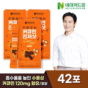 네이처드림 리얼 모닝 커큐민 진저샷 20g 14포 3박스/레몬/강황/생강즙/모닝샷