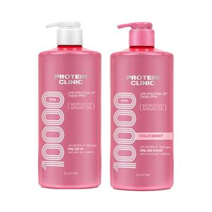 엘라스틴 프로틴클리닉 고영양 단백질 샴푸, 피치블로썸향, 1000ml, 1개 + 트리트먼트, 피치블로썸향, 1000ml, 1개