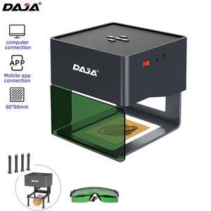 레이저 각인기 마킹기 DAJA DJ6 조각기 휴대용 로고 텍스트 패턴 애완 동물 태그 프린터 목공 목재 플라스틱 3W 커터 전화 컴퓨터