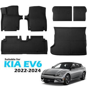 BEVO XPE 바닥 매트 KIA EV6 2022 - 2024 2025 전천후 방수 미끄럼 방지 트렁크 매트 카고 라이너 후면 등