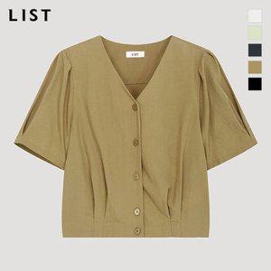 [리스트](대전신세계)크롭 브이넥 블라우스