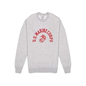 그래픽 프린팅 맨투맨 헤더 그레이 공용 CORPS HEATHER GREY