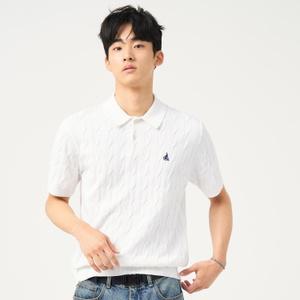 빈폴 멘 빈폴솔솔니트 케이블 칼라넥 니트 - 아이보리 BC5451C400 국내매장판 1491341