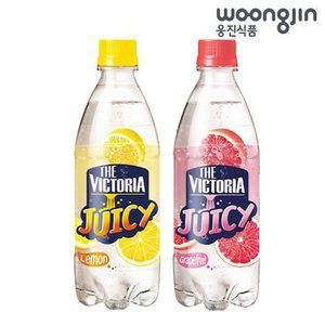 [웅진식품]더 빅토리아 쥬시 제로 탄산음료 500ml x 20페트 (레몬/자몽 택1)