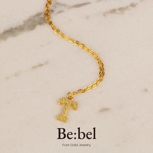 순금목걸이 3.75g 24k 남자 여자 디자인 이니셜 T 비벨 한돈 1돈