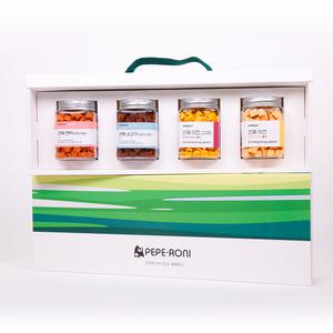 Gift box 페페로니 진짜 시리즈 4개 SET 연어+소고기+치즈+치즈고구마
