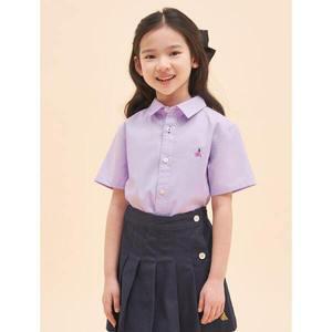 [BEANPOLE KIDS] [Essential] 옥스포드 솔리드 반소매 셔츠  라이트퍼플 (BI3365UE1V)