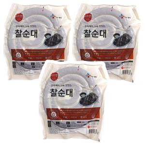 CJ 이츠웰 찰순대 통 1kg x 3개