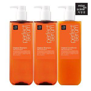 [미쟝센][신라쇼 ONLY]미쟝센 퍼펙트 오리지널 세럼 샴푸 680ml2+컨디셔너 680ML