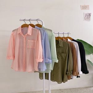 하틀비 거즈면 워싱 루즈핏 긴팔 셔츠(7color)
