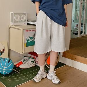 핫핑 에일르 핀턱 트레이닝 와이드 5부 밴딩반바지