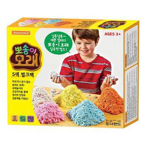 도너랜드뽀송이모래 클레이 5색 벌크팩 48748 종이 들 천사점토 아모스 나라 화방 아이